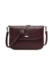 Burgundy women's shoulder bag TOREC-1262-4D(Z26), product view from the front on a white background.