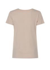 Beżowy T-shirt damski z wilgą TSHDT-0090-80(W22)-03