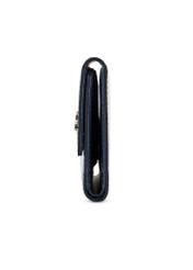 Navy blue medium women's wallet POREC-0419-69(Z25) - side view of the open product on a white background.