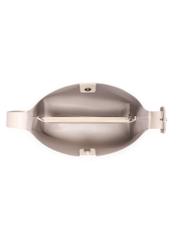 Large cream women's shoulder bag TOREC-1337-0B(Z26) - product view from above, on a white background.