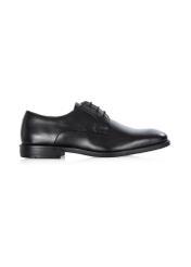 Black leather men's suit half shoes BUTYM-0453-99(W24)-01