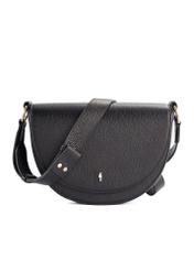 Leather semi-circular women's handbag TORES-1190-99(Z25), product visible from the front, photo on a white background.