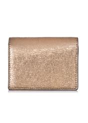 Women's small gold leather wallet PORES-0878-28(Z23)-03