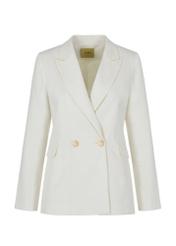 Women's cream linen jacket ZAKDT-0032-12(W24)-06