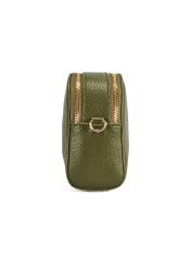 Small women's khaki handbag TOREC-0036E-55(Z25), side view of the product on a white background.