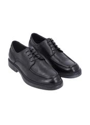 Black leather men's shoes BUTYM-0565-99(Z26), diagonal product view on a white background.