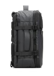 Black large men's backpack TORMN-0414-99(W26) - side view of the product, on a white background.