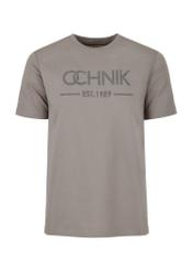 Grey men's T-shirt with logo TSHMT-0095-66(W24)-04