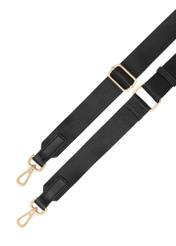 Black women's waist bag TOREC-1119-99(W26), view of the product straps on a white background.