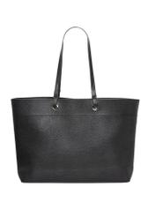 Black pebbled shopper bag TOREC-1252-9I(Z26), back view of the product on a white background.
