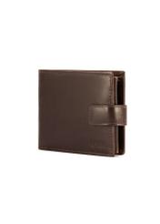 Men's brown leather wallet PORMS-0671-1H(Z26), diagonal product view on white background.