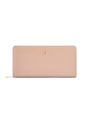 Pink large wallet with decorative handle POREC-0417-31(Z25), product view from the front on a white background.