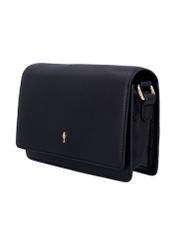 Black leather elegant women's handbag TORES-1356-9I(Z26), diagonal product view on a light background.