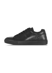 Men's leather black sneakers BUTYM-0444-99(Z24)