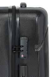 Large suitcase on wheels WALPC-0014-99-28(W26), view of the product lock on a white background.