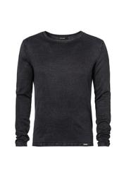 Men's graphite cotton sweater SWEMT-0100-91(W24)-04