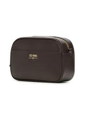 Brown small women's handbag TOREC-1285-1I(Z26), diagonal product view on white background.
