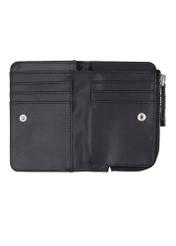 Black small women's wallet POREC-0445-99(Z26) - product view from above, on white background.