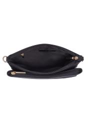 Black small women's handbag TOREN-0349-99(Z26), product view inside on white background.