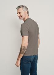 Grey men's T-shirt with logo TSHMT-0095-66(W24)-02