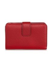 Women's red leather wallet PORES-0896-40(Z23)-03