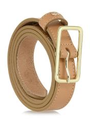 Beige leather women's belt PASDS-0307-81(W24)-02