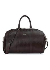 Dark brown leather men's travel bag TB-250-90(KS)-01