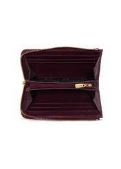 Burgundy women's leather wallet PORES-0997-4D(Z26), product view inside on a light background.