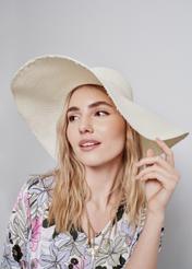 Women's hat with large brim KAPDT-0038-23(W24)-04