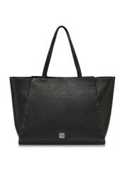 Women's black leather shopper bag TORES-1035-99(Z24)-02