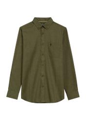 Men's khaki shirt KOSMT-0299A-55(Z25), product view from the front on a white background.