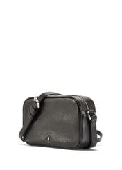 Black leather women's handbag TORES-1103A-99(Z25), diagonal view of the product on a white background.