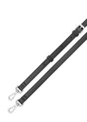 Black large women's handbag TOREC-1075-99(Z25), view of the product straps on a white background.