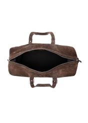 Chocolate leather men's bag TORMS-0476-90(Z25), product view inside on white background.