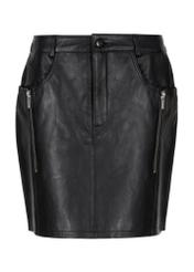 Black leather mini skirt SPCDS-0069-1276(Z23)-04