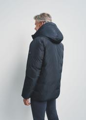 Men's navy blue jacket with hood KURMT-0345-69(Z24)-04