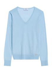 Light blue women's sweater SWEDT-0250-62(Z25), front product view on white background.