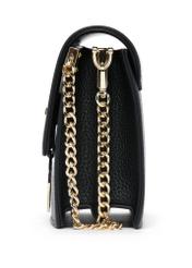 Black women's handbag with monogram TOREC-0536C-99(Z25), side view on white background.