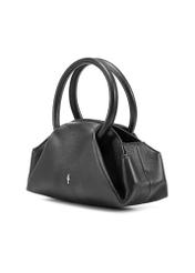 Black mini top handle bag TORES-1203-99(Z25), diagonal view of the product on a white background.