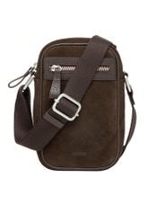 Men's dark brown leather pouch TORMS-0541-1I(Z26), front product view on a light background.