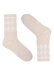 Set of women's patterned socks ZESDT-0050-00(Z26), front product view on white background.