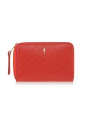 Women's red leather wallet PORES-0836A-42(W23)-01