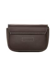 Small brown women's handbag with buckle TOREC-1383-1H(Z26). Back view on white background.