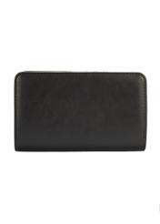 Black women's wallet with logo POREC-0362A-99(W25)