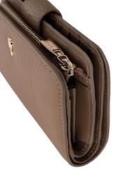 Women's beige leather wallet PORES-0896-81(Z23)-06