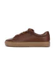 Brown leather sports shoes BUTYM-0503-87(W25), side view of the product on a white background.