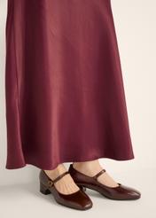 Burgundy leather women's pumps BUTYD-1349-4E(Z26)