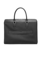 Black men's briefcase TORMN-0375-99(Z25), product view from the back on a white background.