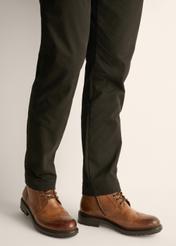 Men's brown leather ankle boots BUTYM-0546-1H(Z26)