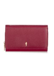 Large pink leather women's wallet PORES-0801B-34(W24)-01